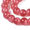 Transparent Glass Imitation Cat Eye Beads Strands GLAA-Q110-01C-12-3