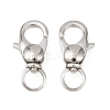 Tarnish Resistant 304 Stainless Steel Swivel Lobster Claw Clasps STAS-R065-10-1