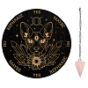 AHADEMAKER 1Pc Cone/Spike/Pendulum Natural Rose Quartz Stone Pendants DIY-GA0004-32F-1