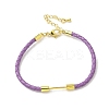 3MM Braided Round Imitation Leather Cord Bracelet Making MAK-S075-01G-Q-1