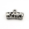 Tibetan Style Alloy Hollow Tube Bail Beads Tube Bails TIBEB-O004-46-2