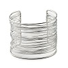 Non-Tarnish 304 Stainless Steel Multi Line Cuff Bangles LS-BJEW-E079-01P-1