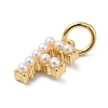 Rack Plating Brass with ABS Plastic Imitation Pearl Charms KK-B092-30F-G-2
