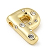 Brass Micro Pave Clear Cubic Zirconia Pendants KK-E093-04G-P-2
