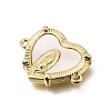 Virgin Mary Theme Brass & Natural Shell Connector Charms SH-CBA7C77-03A-G01-2