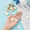 DIY Flat Round Blank Pendant Making Kit DIY-UN0004-82-3
