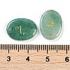 12Pcs 12 Styles Twelve Constellation Natural Green Aventurine Flat Oval Links Connector Charms G-K359-05A-3