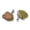 Natural Unakite Pendants G-B127-16P-07-2