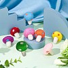 BENECREAT 8pcs 8 Colors Handwork Felt Needle Felting Mushroom Ornaments AJEW-BC0001-99-4