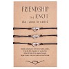 3Pcs 3 Style 430 Stainless Steel Knot Heart Link Bracelets Set JB719A-1