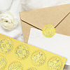 6 Patterns Aluminium-foil Paper Adhesive Embossed Stickers DIY-WH0451-004-6