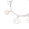 Ocean Theme 304 Stainless Steel Charm Bracelets BJEW-JB12218-01-3