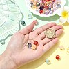 100Pcs 10 Colors Transparent Spray Paint Glass Pendants PALLOY-CJ00123-4