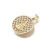 Brass Micro Pave Clear Cubic Zirconia Pendants KK-D431-085B-G-2