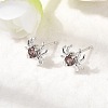 Spider Brass Micro Pave Cubic Zirconia Stud Earrings EJEW-L306-04P-02-2