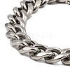 304 Stainless Steel Cuban Link Chain Bracelet NJEW-D050-02J-P-3