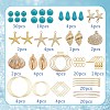 Ocean Theme Synthetic Turquoise & Natural Shell Dangle Earrings DIY Making Kit DIY-SC0025-79-2