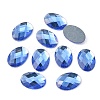 Electroplate Glass Cabochons GGLA-R007-04-3