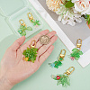 6Pcs Lily of the Valley Acrylic Pendant Decoration HJEW-DR00144-3