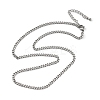 3.5MM 304 Stainless Steel Curb Chain Necklaces NJEW-T016-10P-4