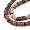 Natural Polychrome Jasper/Picasso Stone/Picasso Jasper Beads Strands G-T140-91-3