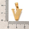 Ion Plating(IP) 304 Stainless Steel Rhinestone Pendants STAS-U035-01G-V-3
