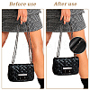 1Pc Black PU Leather Alloy Crub Chain Purse Strap Extenders for Purse Making PURS-CL0001-10B-5