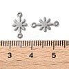 304 Stainless Steel Flower Connector Charms STAS-S172-04P-3