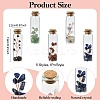 5Pcs 5 Styles Gemstone Chips Bonsai Tree in Column Glass Wish Bottles AJEW-YW0001-58-2