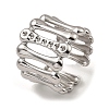 Non-Tarnish 304 Stainless Steel Open Cuff Rings RJEW-Z018-06P-1
