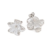 Brass Micro Pave Cubic Zirconia Stud Earring Findings CU-CBAA5EE-04P-04-2