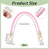 Imitation Leather Braided Round Cord Bag Handles with Zinc Alloy Clasps FIND-WH0126-941C-02-2