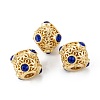 Brass Micro Pave Cubic Zirconia Beads ZIRC-P088-12G-2