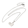 Non-Tarnish 306 Stainless Steel Pendant Necklace for Women LS-NJEW-Q772-01P-08-1