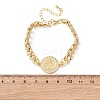 Brass Micro Pave Clear Cubic Zirconia Link Bracelets for Women BJEW-G769-01G-5
