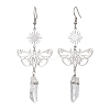 201 Stainless Steel Butterfly Dangel Earrings EJEW-JE05770-1