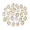 26Pcs Brass Micro Pave Cubic Zirconia Pendants KK-R218-02G-02-2