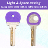 64Pcs 2 Styles PVC Plastic Nonslip Waterproof Reusable Key Sleeve AJEW-SP0002-73-4