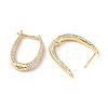 Clear Cubic Zirconia Teardrop Hoop Earrings EJEW-P227-02G-2