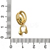 Brass Ice Pick Pinch Bails KK-M313-15G-06-3