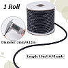 1 Roll 10M Round Braided Cowhide Cords WL-SC0001-03A-2