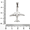 Airplane 304 Stainless Steel Pendants STAS-M121-10P-3