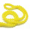 Baking Paint Imitation Jade Glass Round Bead Strands DGLA-Q021-10mm-24-3