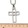 201 Stainless Steel Pendant Necklaces NJEW-D307-02P-D-3