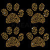 Paw Print Hotfix Glass Rhinestone LS-DIY-WH0453-71B-02-1
