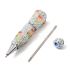 Polymer Clay Rhinestone and Tulip Resin Beadable Pen AJEW-B108-02B-3