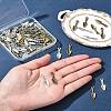 60Pcs 2 Colors Tibetan Style Alloy Pendants TIBEP-FS0001-23-10