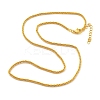 Brass Sterling Silver Chains Necklaces for Women NJEW-D302-25G-4