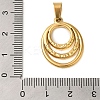 Ion Plating(IP) 304 Stainless Steel Pendants STAS-C103-27G-3