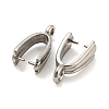 Non-Tarnish 304 Stainless Steel Pendant Pinch Bails STAS-Q310-11P-2